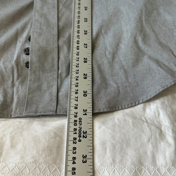 Joseph & Feiss Mens Non-Iron Silver-Gray Classic Fit Long Sleeve Button Shirt 17 - Picture 11 of 13